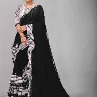 Elegant Printed Georgette Saree Blouse
