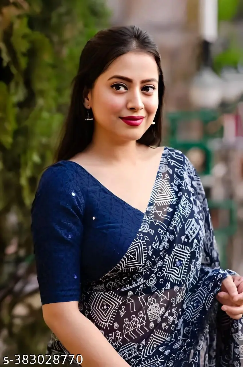 Elegant Georgette Saree: Lightweight & Flowing - Image 3