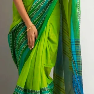 Begampuri Khadi Cotton Saree