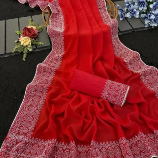 Ugadi Hotfix Saree: Festive Radiance