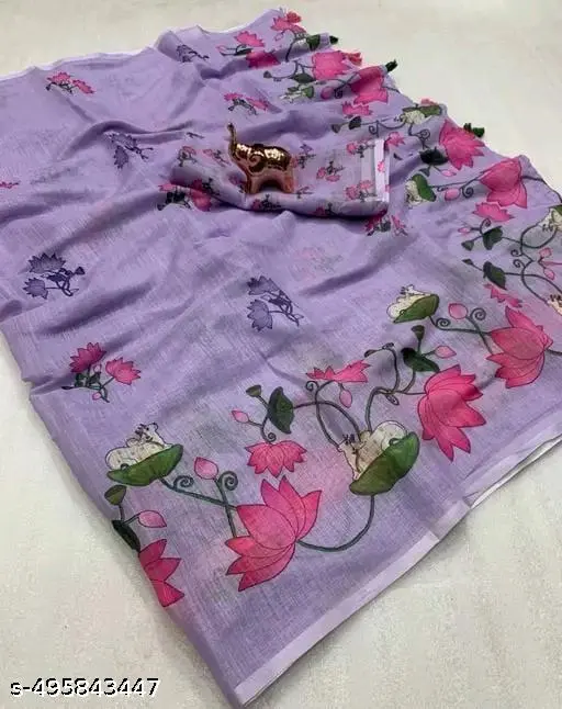 Bollywood Linen Saree: Design Your Style - Image 3