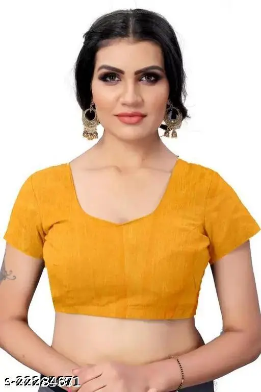 Net Yellow Embroidered Blouse - Image 3