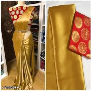 Lustrous Satin Saree: Elegant Drape