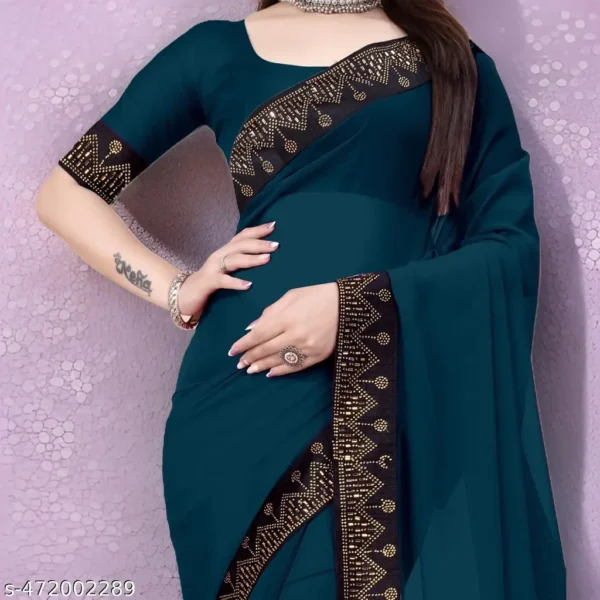 Diamond Swiroski Saree with Separate Blouse