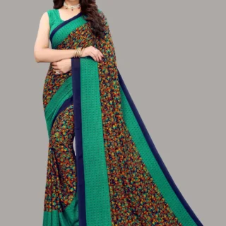 Floral Georgette Saree Blouse Piece (Women's)