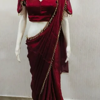 Trendy Party Saree & Stitched Blouse