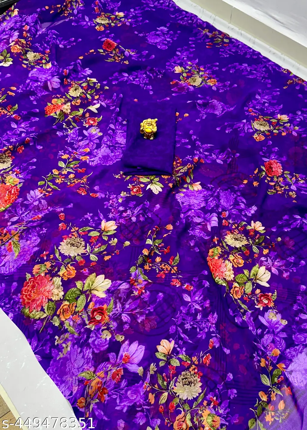 Lavender Jambli Georgette Printed Blouse - Image 2