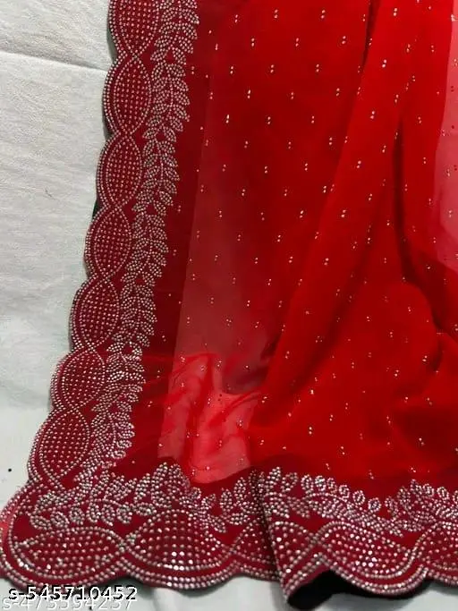 Bollywood Georgette Party Saree - Image 3