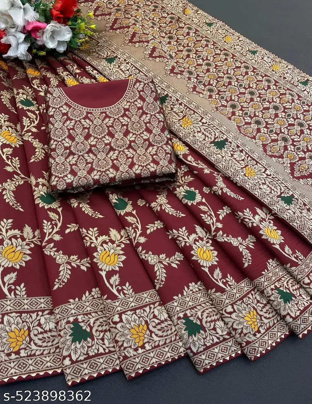 Banarasi Silk Saree: Premium Quality, Heavy Blouse - Image 4