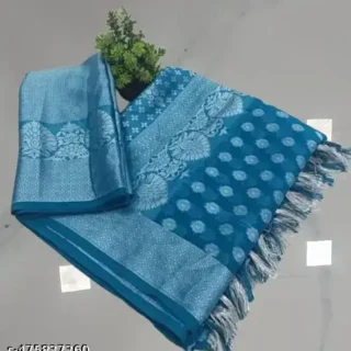 Silver Buti Georgette Saree with Blouse