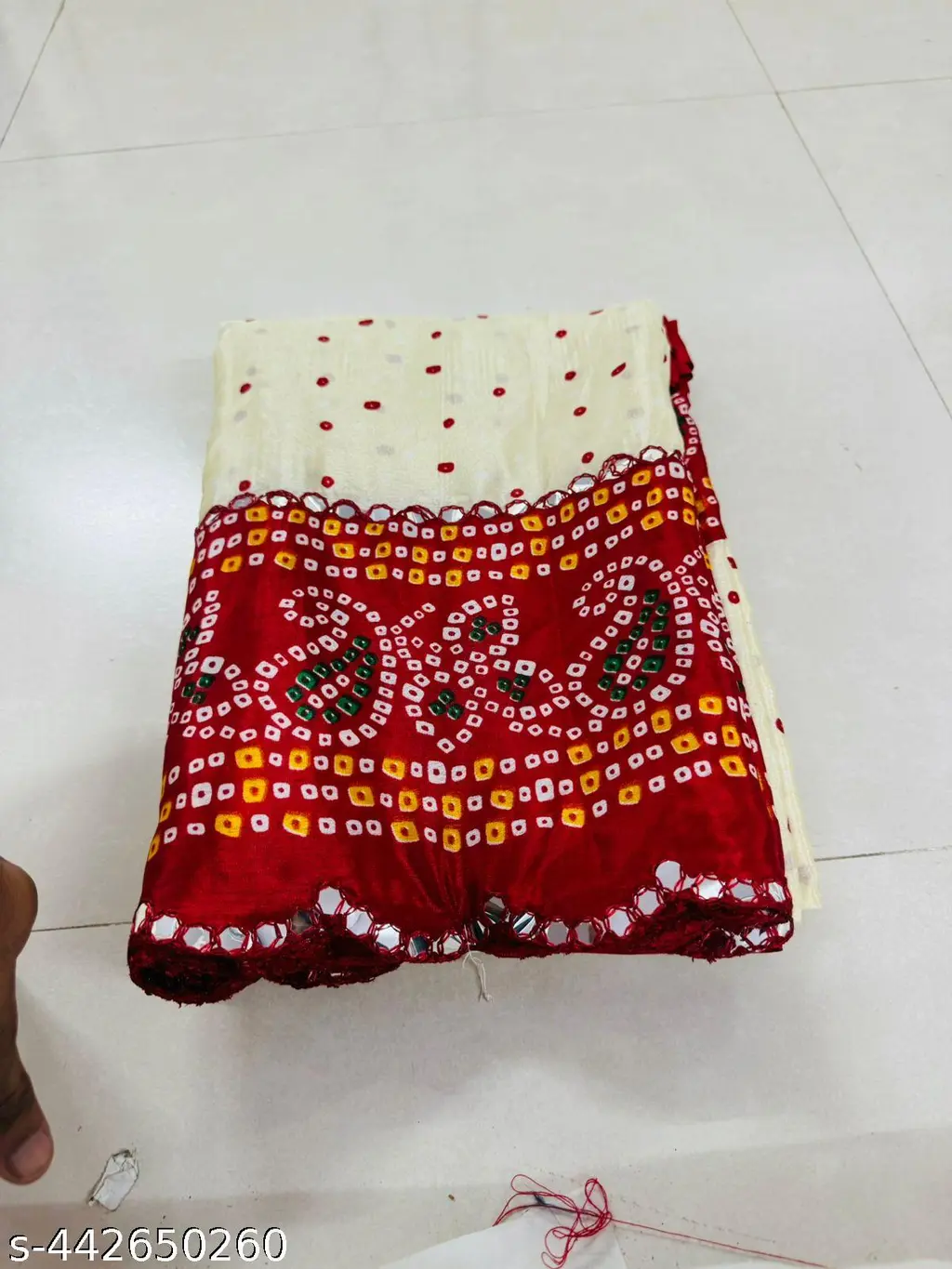 Georgette Bandhani: Festive Designer Saree - Image 4