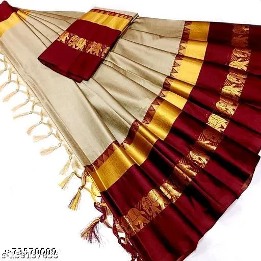 Printed Art Silk Casual Sarees - Image 4
