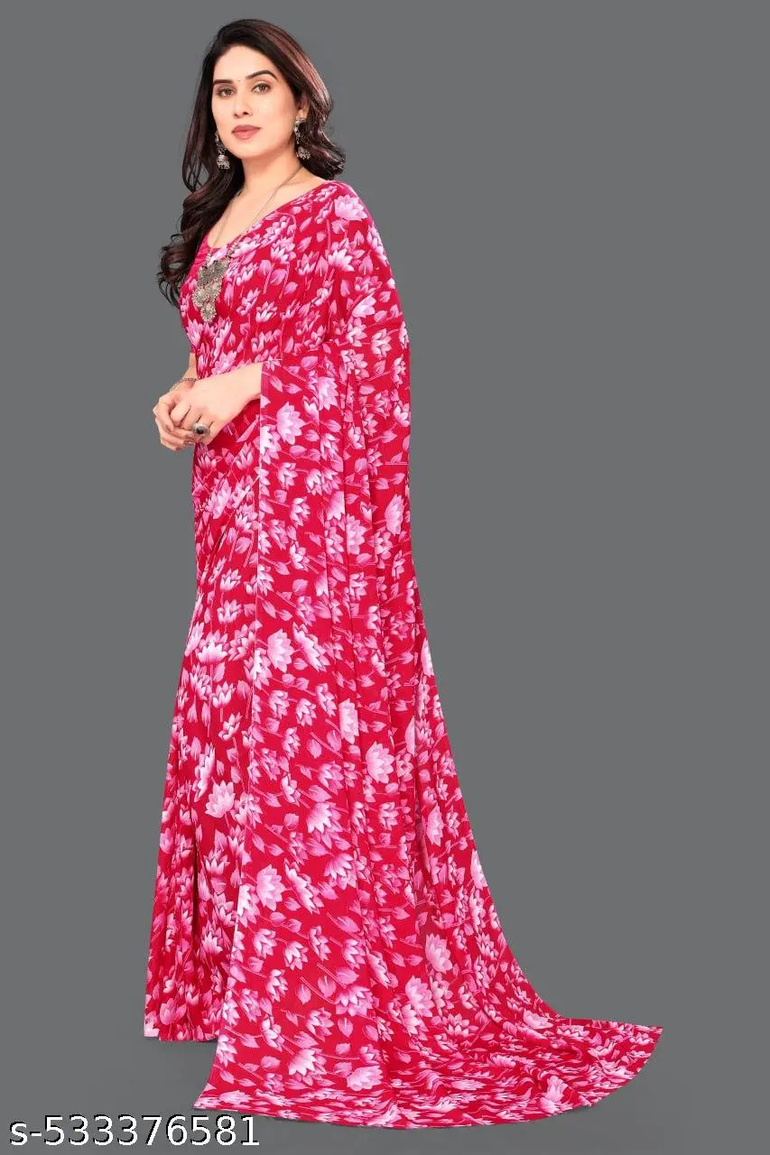 Daily Print Georgette Saree - Image 2