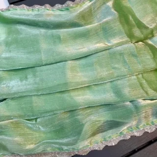 Jimmy Choo Green Handwork Lace Saree
