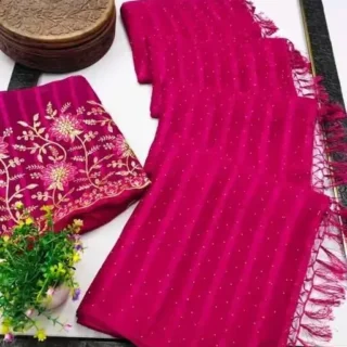 vgb8a_1024.webp Chiffon Saree with Unstitched Blouse