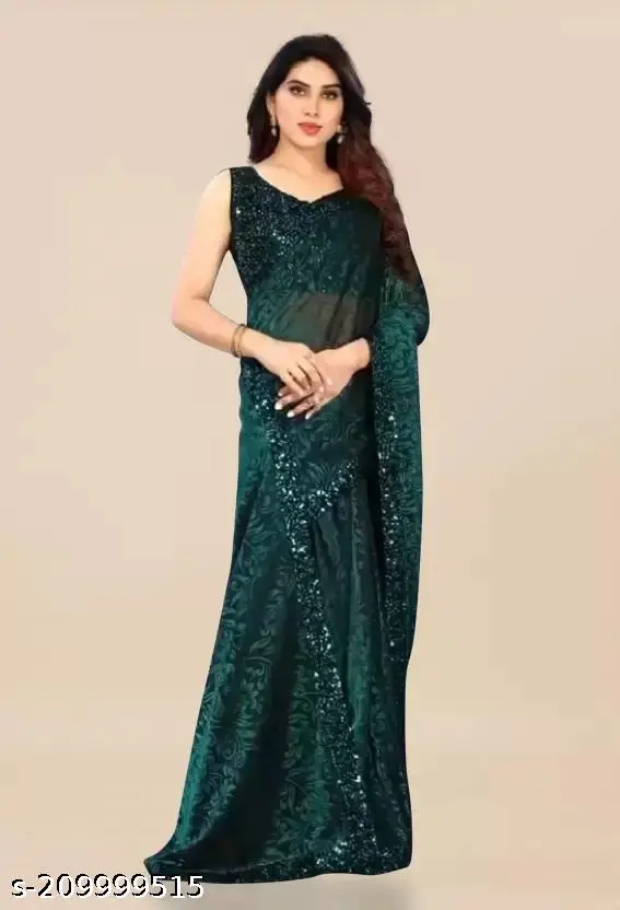 Sonali Zari Sequence Saree Blouse Piece - Image 3