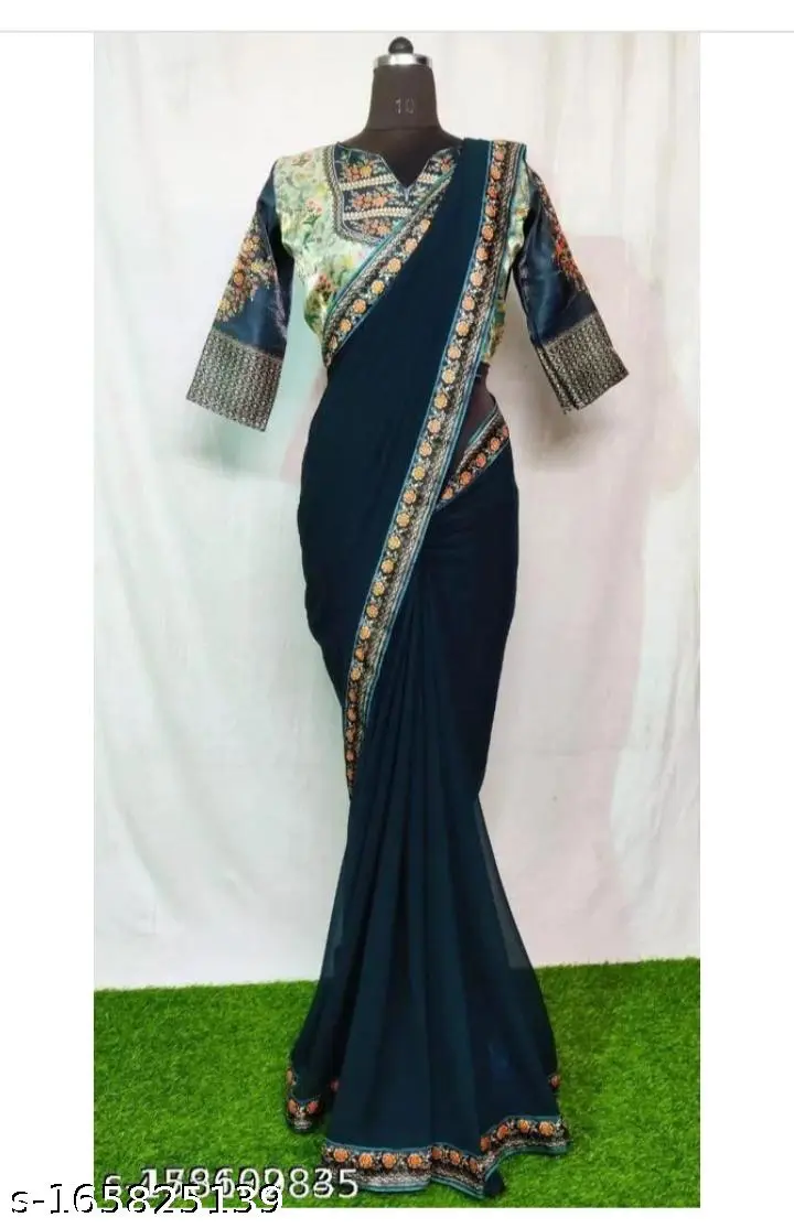 K.K. Fashion: Digital Print Saree - Image 4