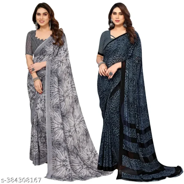 vkv8a_1024.webp Printed Georgette Saree Blouse Pieces (2Pack)