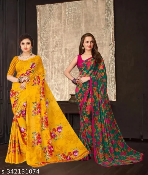 vovbd_1024.webp Elegant Georgette Saree & Blouse Set