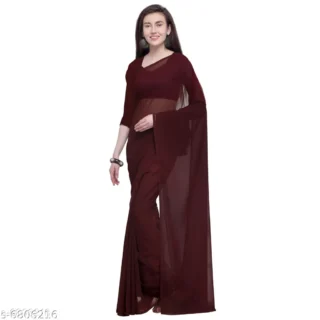 vraub_1024.webp Brown Georgette Saree Blouse