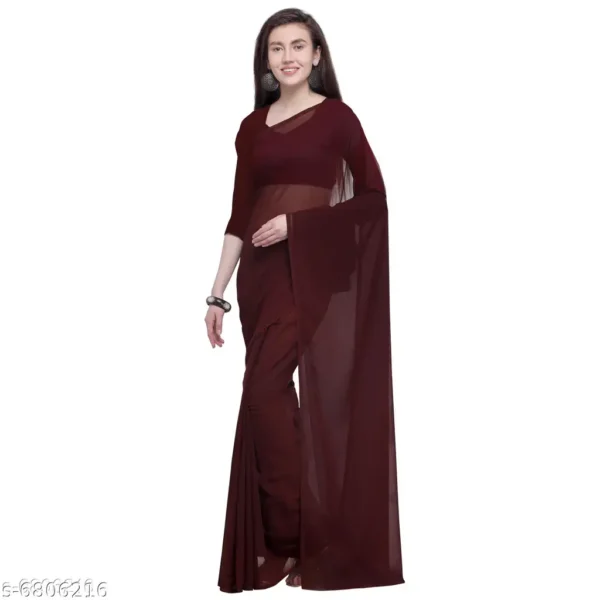 vraub_1024.webp Brown Georgette Saree Blouse
