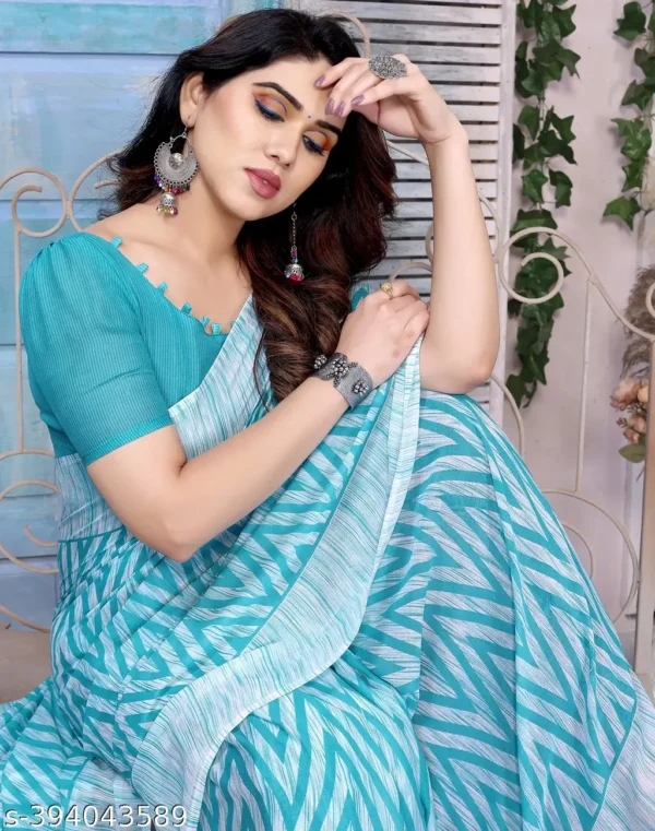 Georgette Floral Saree Blouse