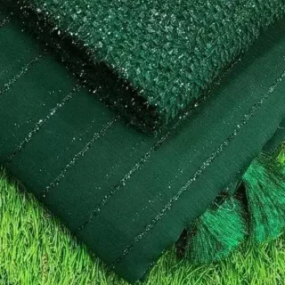 Navsarjan Green Furr Pattern Saree Blouse