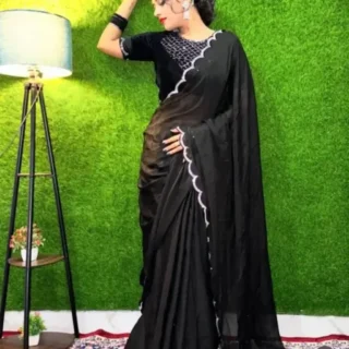 Zeekha Black Diamond Georgette Saree