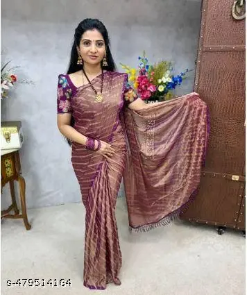 Georgette Digital Foil Saree: Party Ready - Image 4