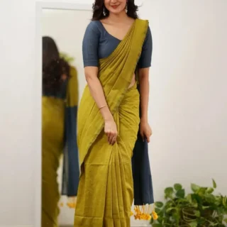 Pure Cotton Saree: Solid Comfort