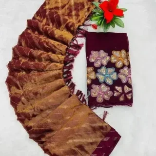 Brasso Silk Saree with Sequence Blouse