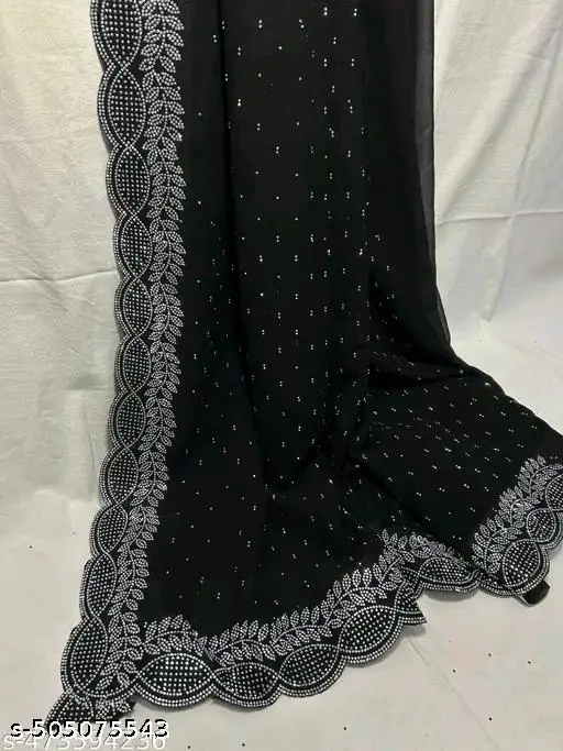 Ready To Wear Partywear Georgette Saree - Image 2
