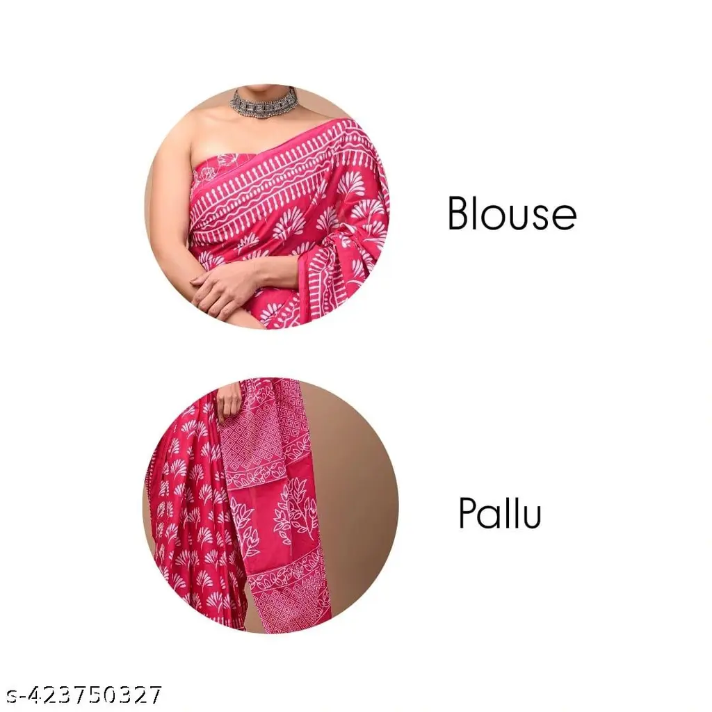 Anaamika: Printed Cotton Mulmul Saree - Image 4