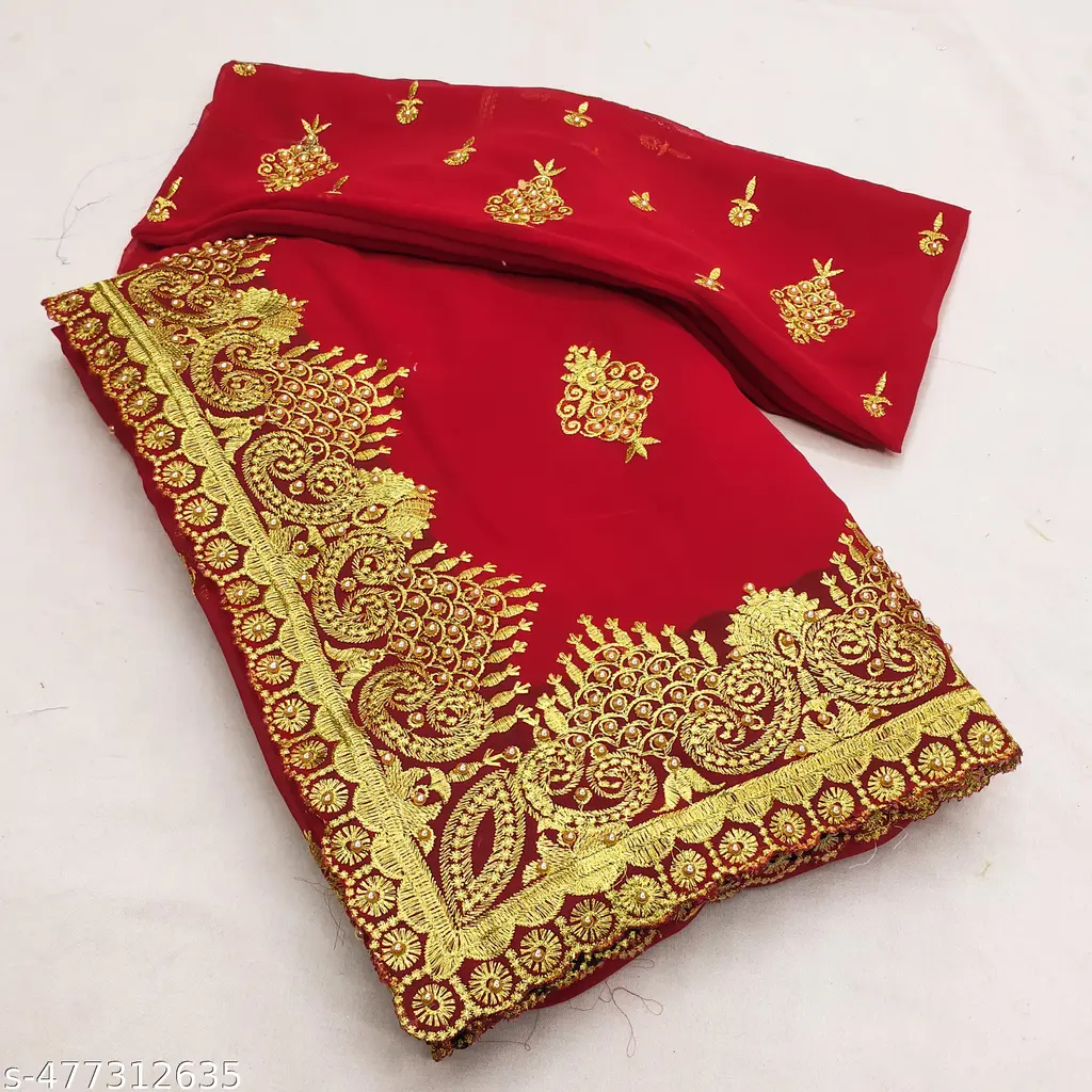 Embroidered Fancy Saree: Women's Elegant Drape - Image 2