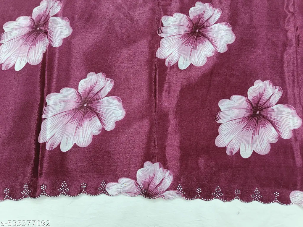 Floral Silk Saree: Newest Print - Image 3