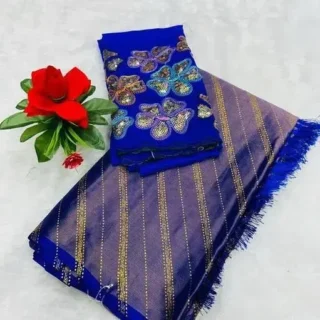 Brasso Silk Saree with Sequence Blouse
