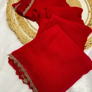 Crimson Crush: Saree & Blouse Set