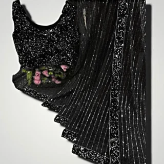 Sparkling Sequence Saree: Party Ready