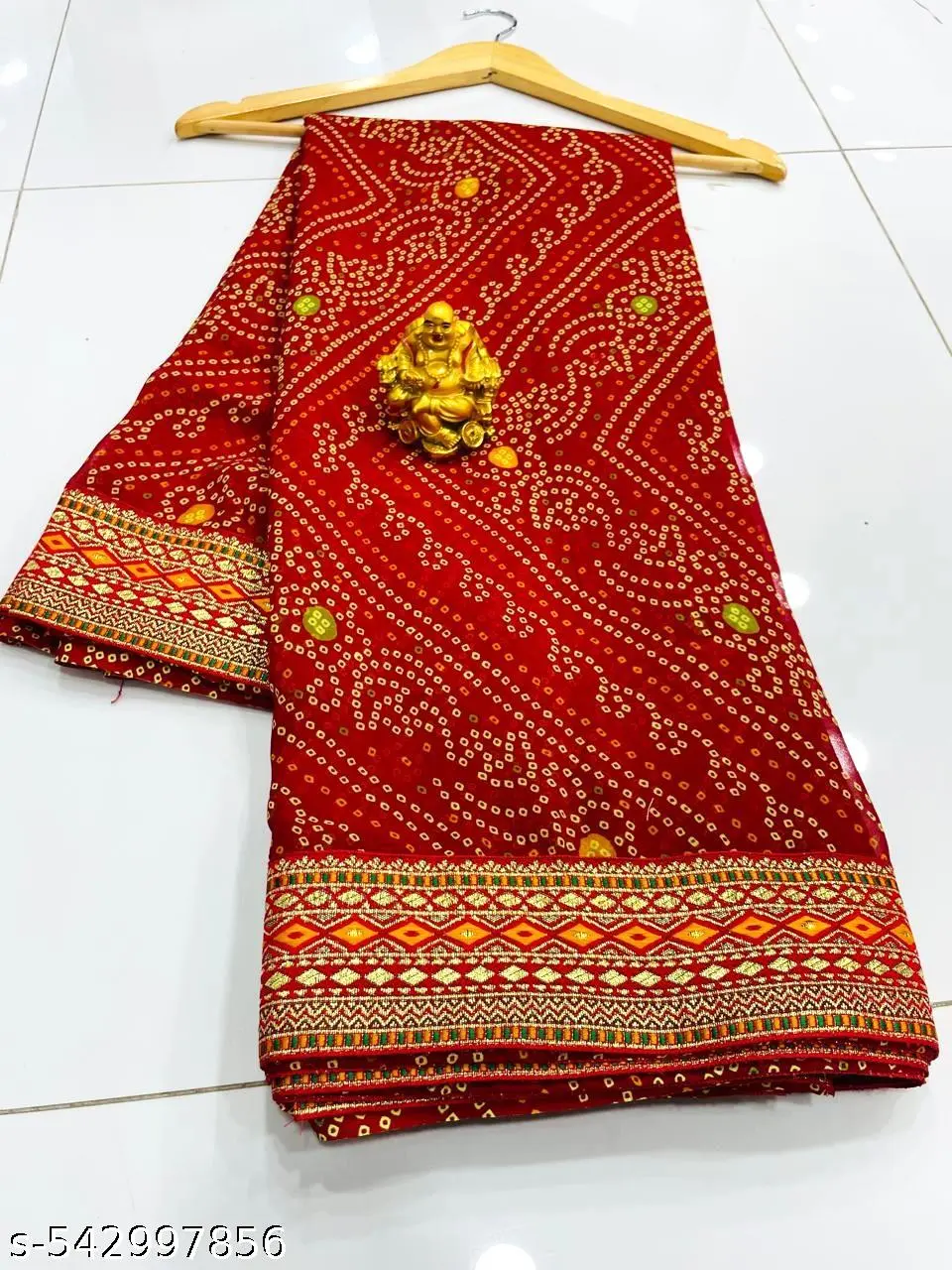 Trending Bandhani Georgette Saree for Puja - Image 2