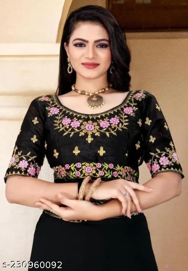 Black Silk Saree: Chic Party Style - Image 2