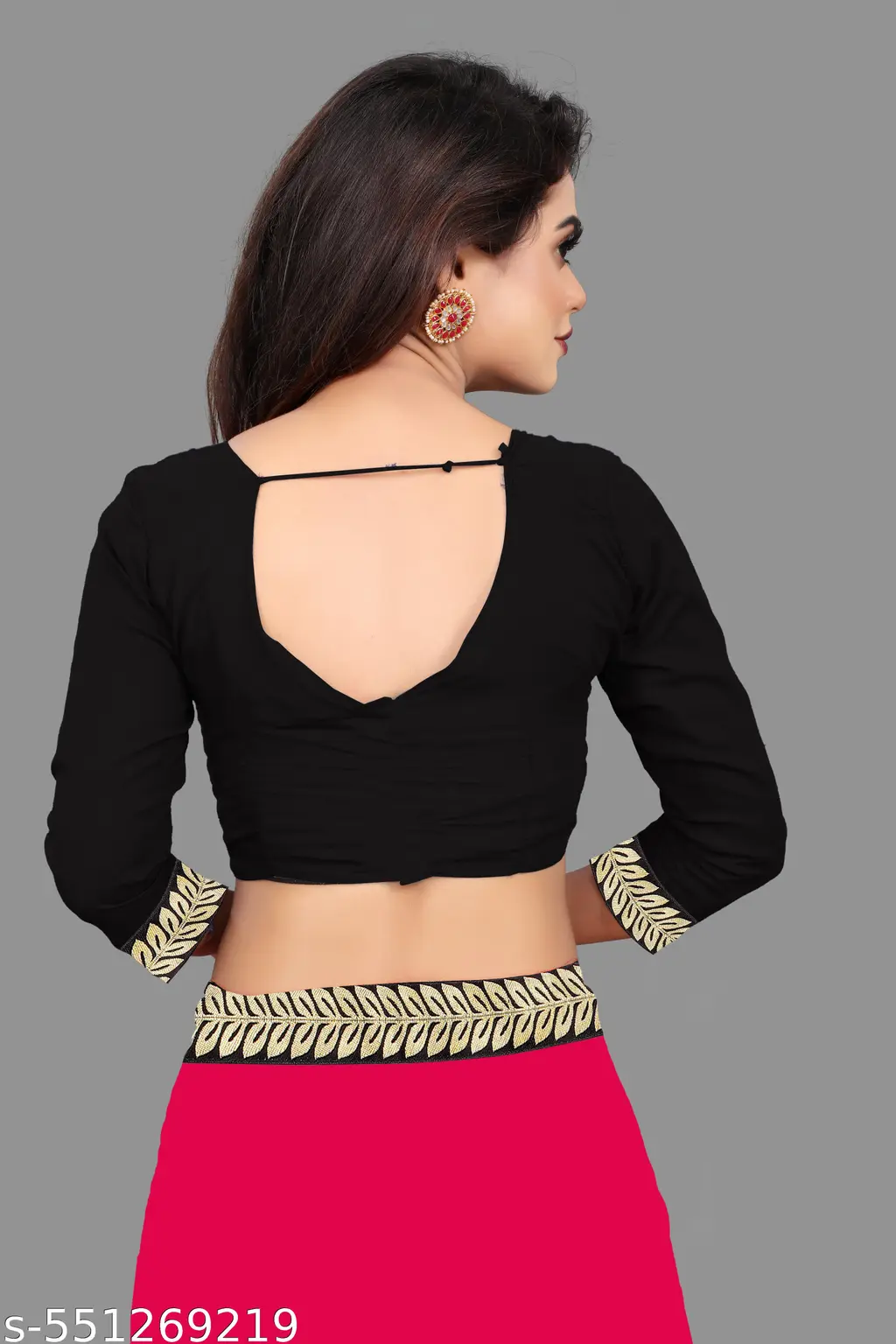 Black Makhkhi Gajari: Premium Silk Saree - Image 3