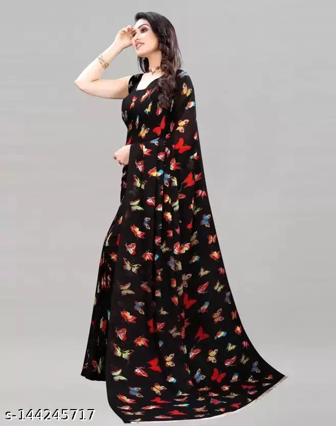 Printed Georgette Saree: Trending Bollywood Style - Image 3