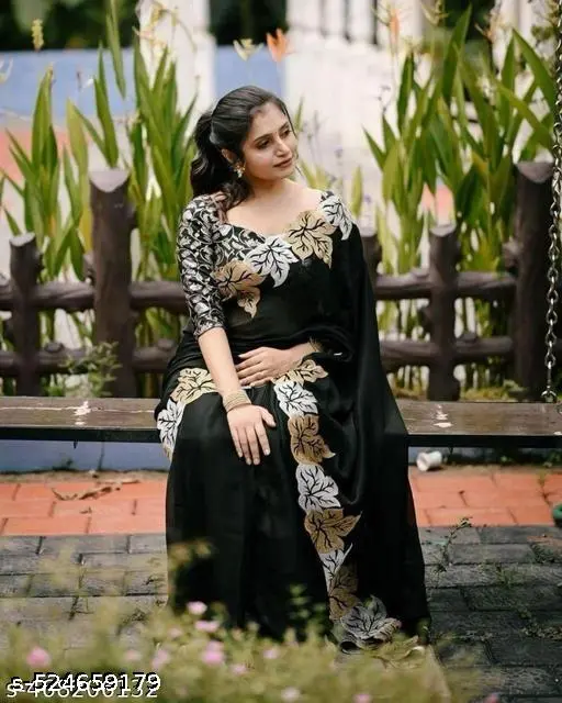 Elegant Chiffon Saree with Designer Blouse - Image 2