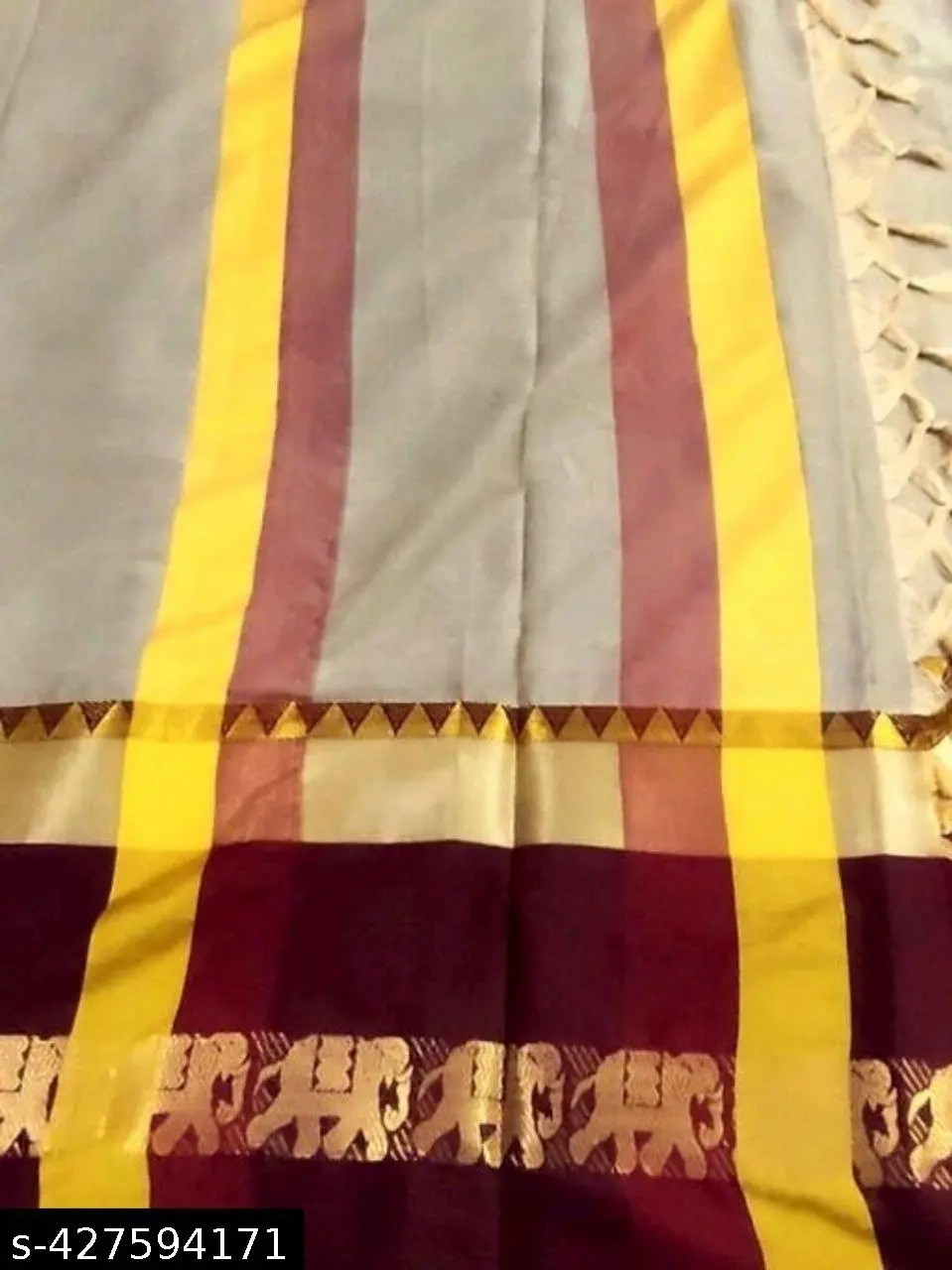 Hathi Silk Saree: Majestic Elephant Design - Image 4