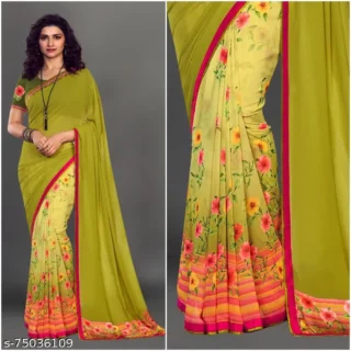 Evergreen Bollywood Printed Georgette Saree
