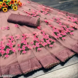 Chhelaji Embroidery Saree with Art Silk Blouse