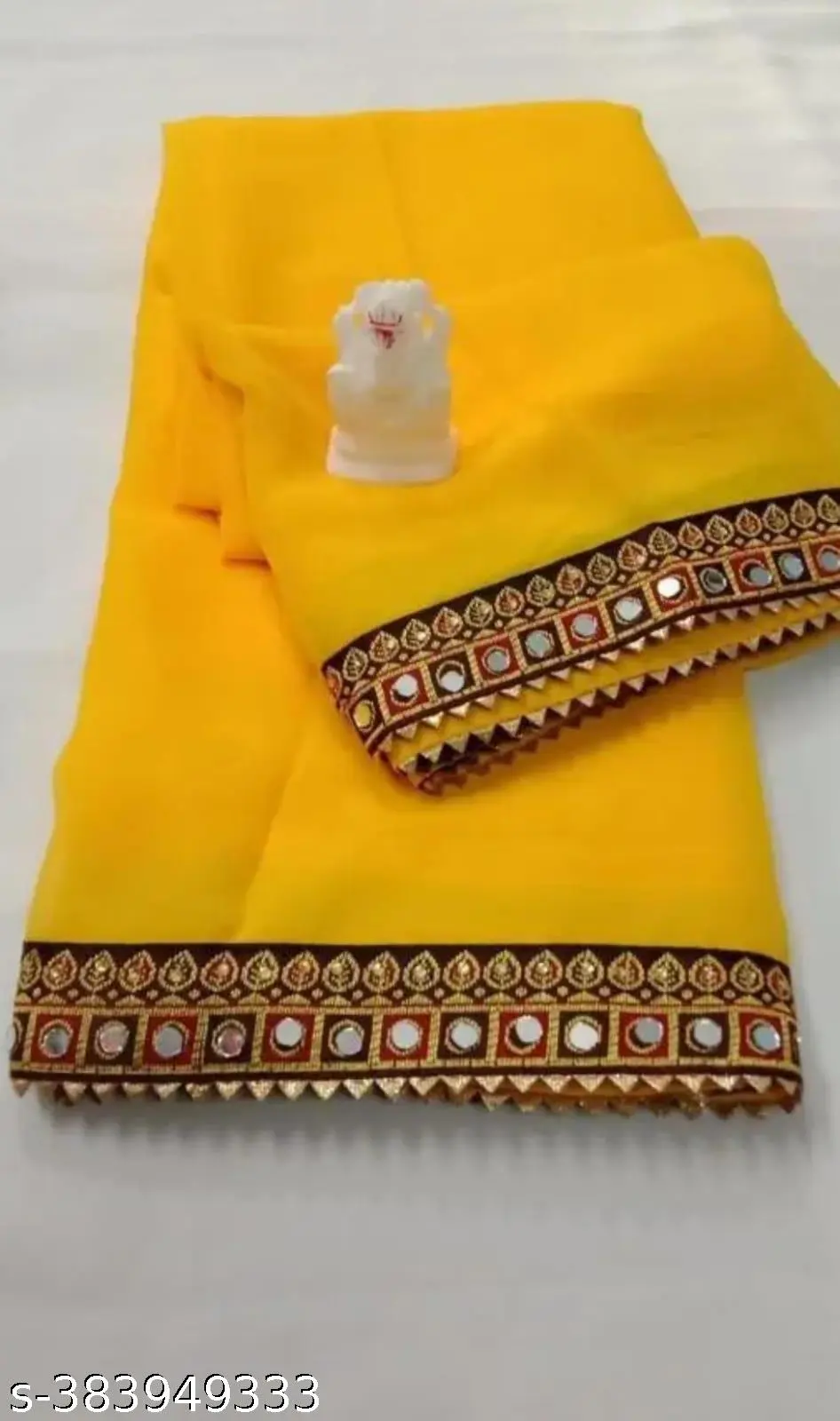 Premium Silk Saree: Mirror Embroidery Lace - Image 3