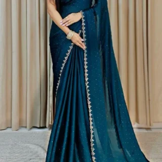 Swarovski Diamond Party Wear Saree
