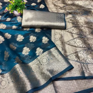 Greyrapier Jacquard Silk Saree