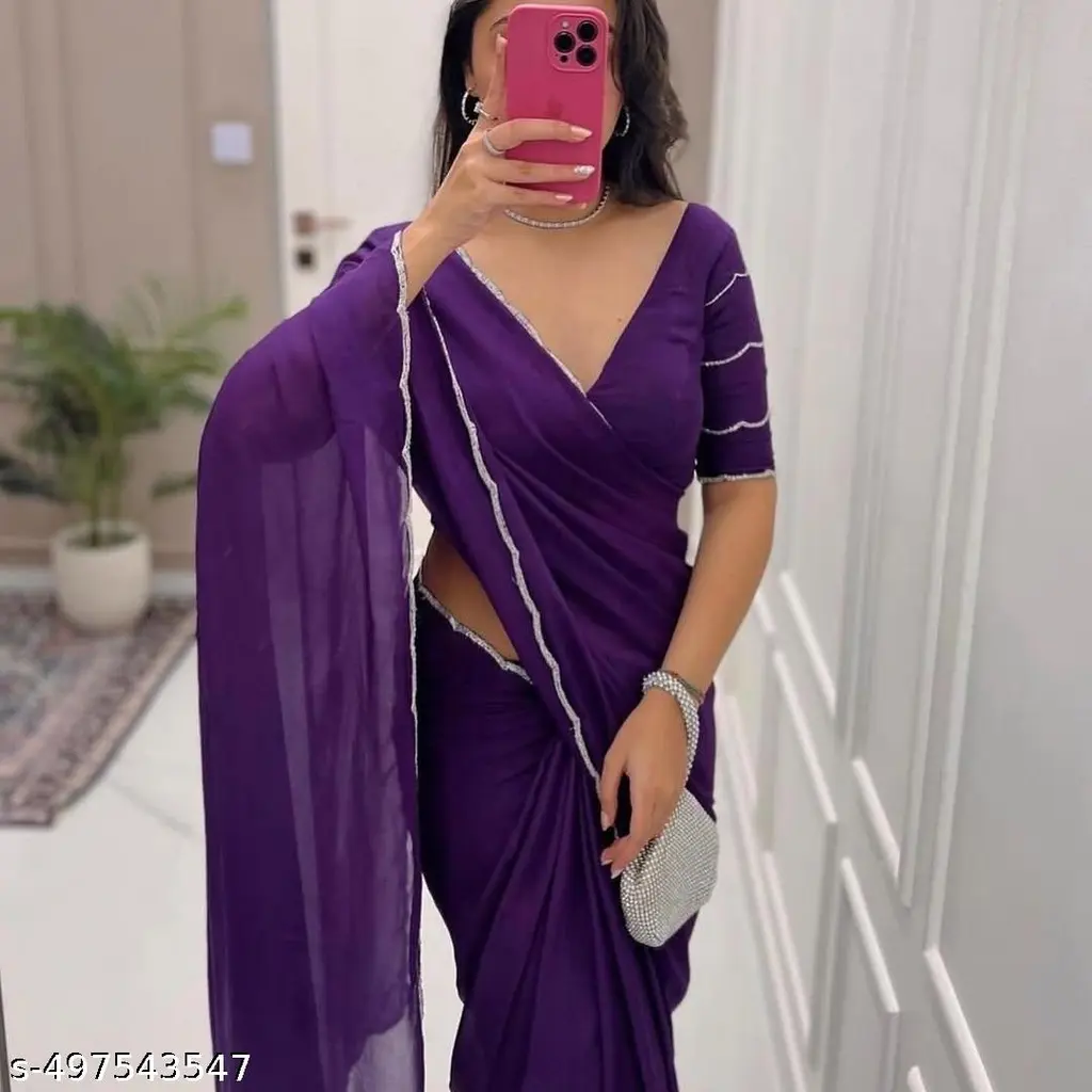 Heavy Georgette Saree - Image 2